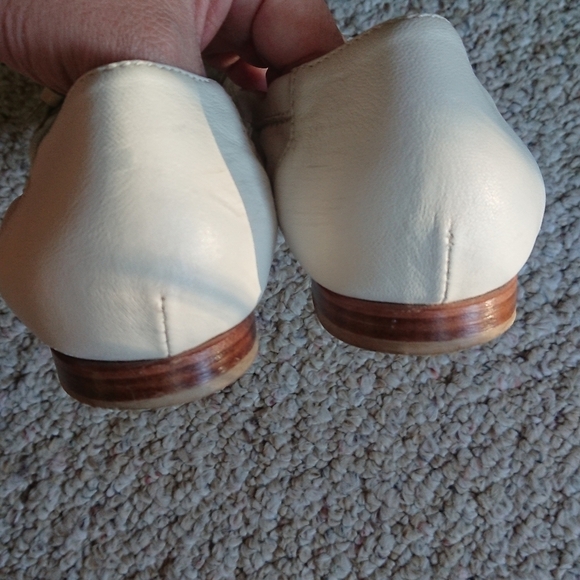 Attilio Giusti Leombruni Monika Ballet Flats Taupe cap & white leather size 37.5 - Picture 9 of 14